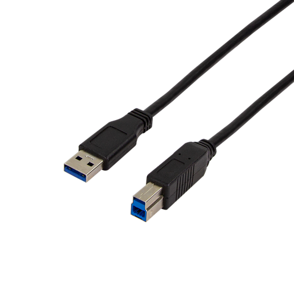 USB 3.0 cable, USB-A/M to USB-B/M, black, 1 m