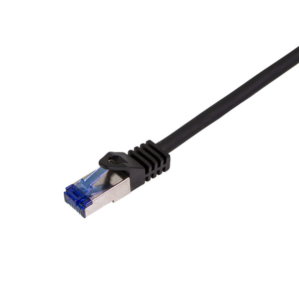 Patch cable Cat.6A S/FTP Ultraflex 3P/GHMT certified, black 15m