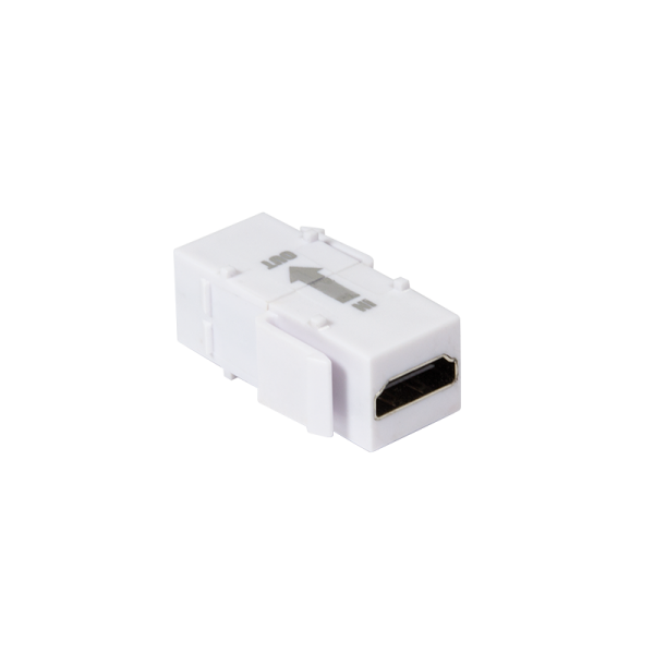 Keystone Verbinder HDMI mit Repeater, weiß, 16,5mm breit