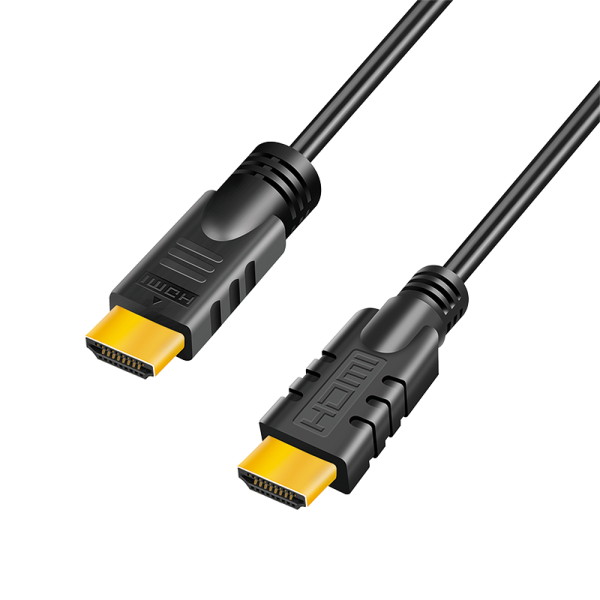 HDMI cable, A/M to A/M, 4K/30 Hz, amplifier, black, 10 m