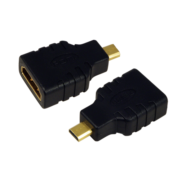 HDMI adapter, Micro-D/M to A/F, 4K/30 Hz, black