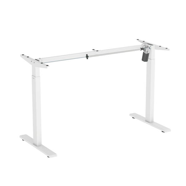 Sit-Stand desk frame, single motor, easy-use controller, white
