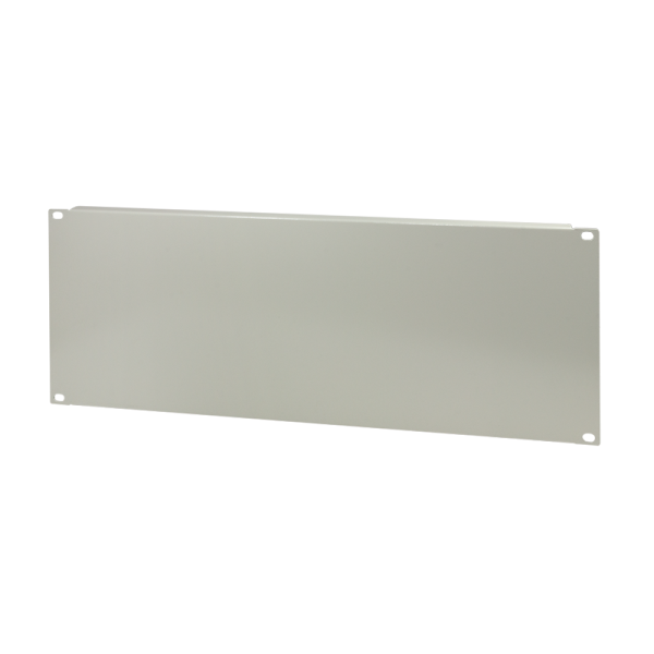19" Blank Panel, solid, 4U, grey