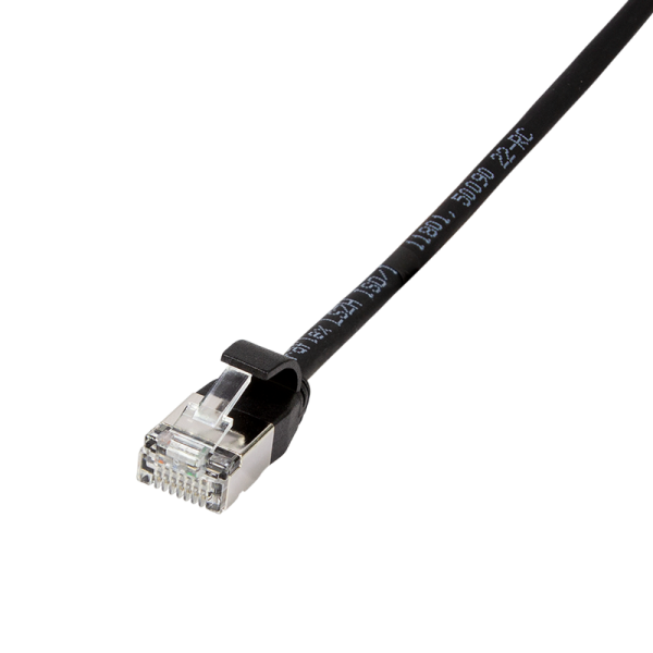 Patch cable Cat.6A TPE SlimLine black 5,0m