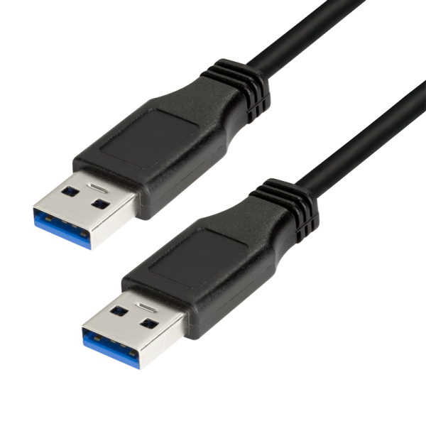 USB 3.0-Kabel, USB-A/M zu USB-A/M, schwarz, 2 m