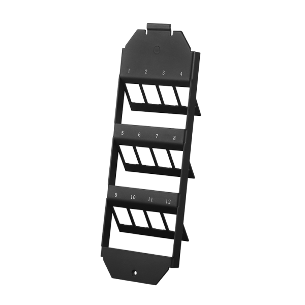 Keystone floor box insert for 3 x 4 keystone modules, black