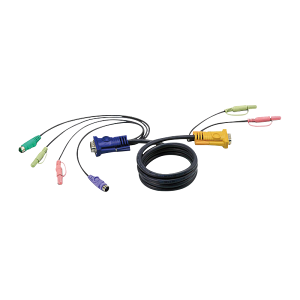 PS/2-KVM-Kabel mit 3-in-1-SPHD und Audio, 5m
