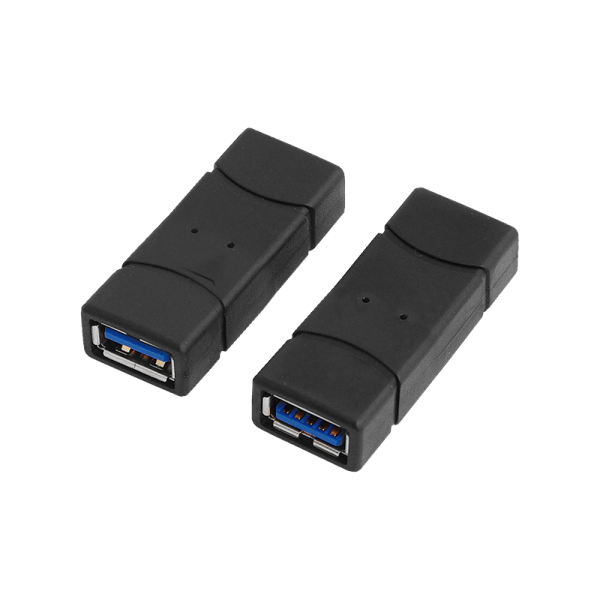 USB 3.0 adapter, USB-A/F to USB-A/F, black