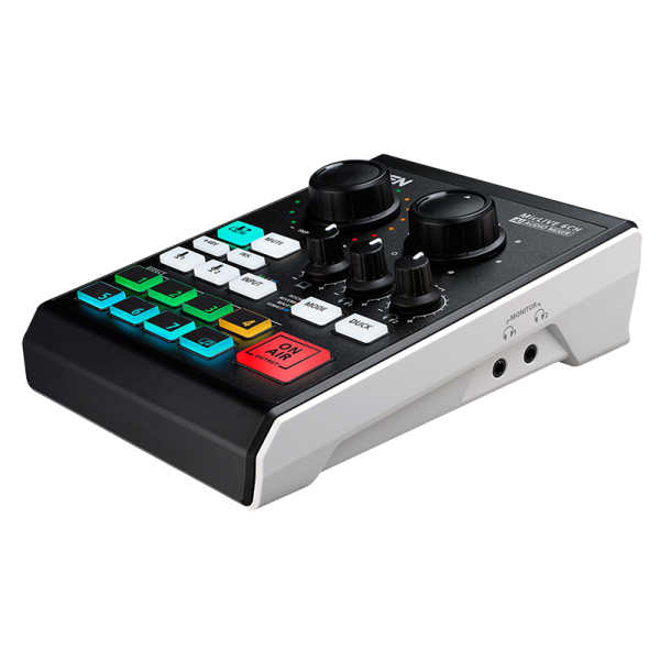MicLive™ 6-CH All-in-one AI-powered Audio Mixer with Streaming, External USB-C Recording (Custom Audio Effects)