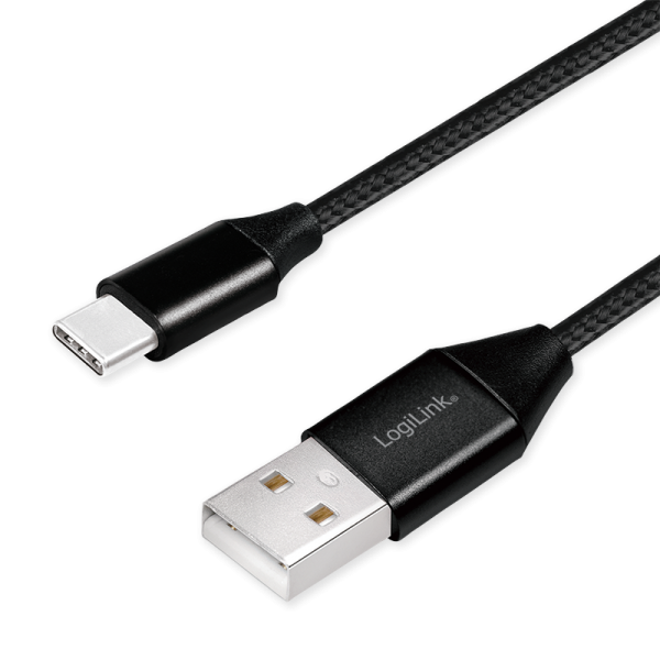 USB 2.0 Kabel USB-A Stecker zu USB-C Stecker, 1m