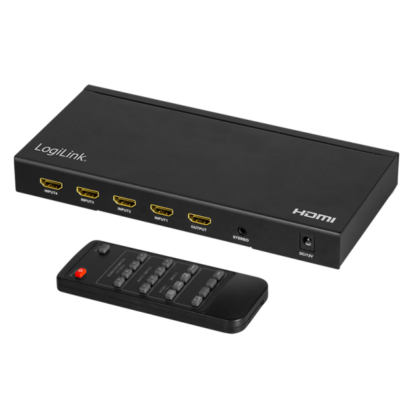 HDMI-Switch 4x1-Port, Multiviewer, 4K/30 Hz, Scaler