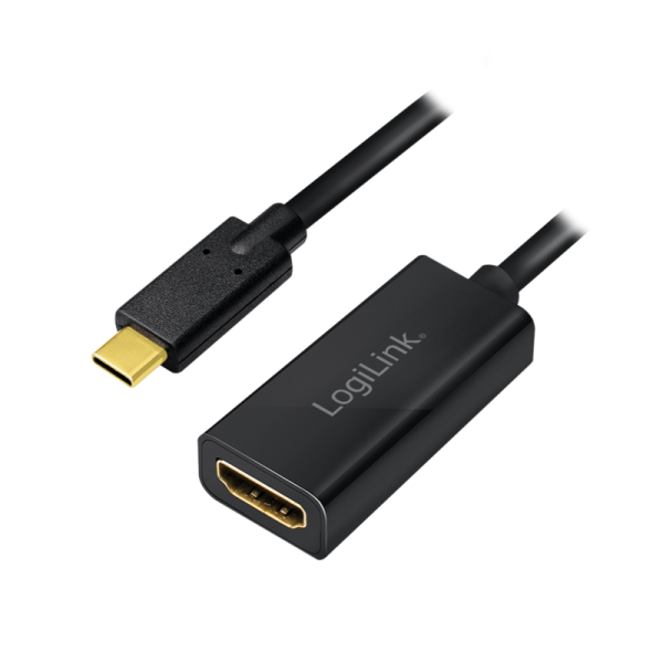 USB Type-C adapter, C/M to HDMI A/F, 4K/60Hz, Black, 0.15m
