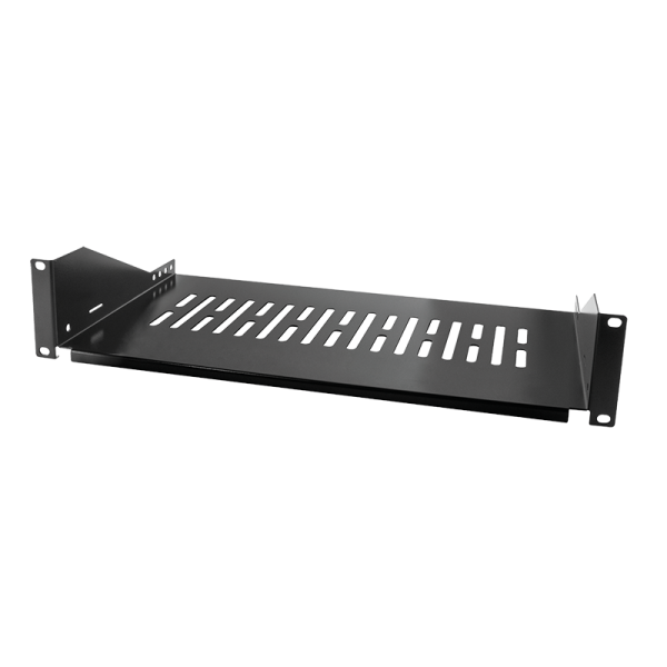 19" Cantilever Shelf 2U, max.25 KG, d=250mm, black