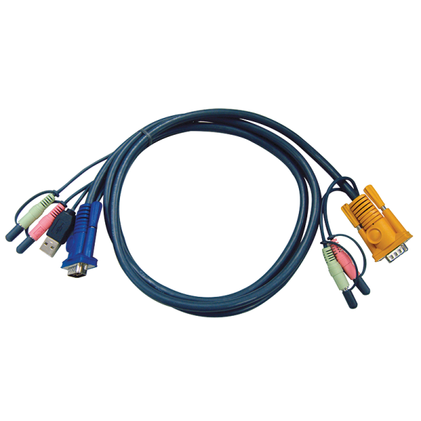 USB-KVM-Kabel mit 3-in-1-SPHD und Audio, 3m