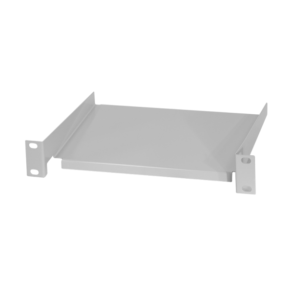 10" Shelf for 10 inch rack-mounting, grey, 1U
