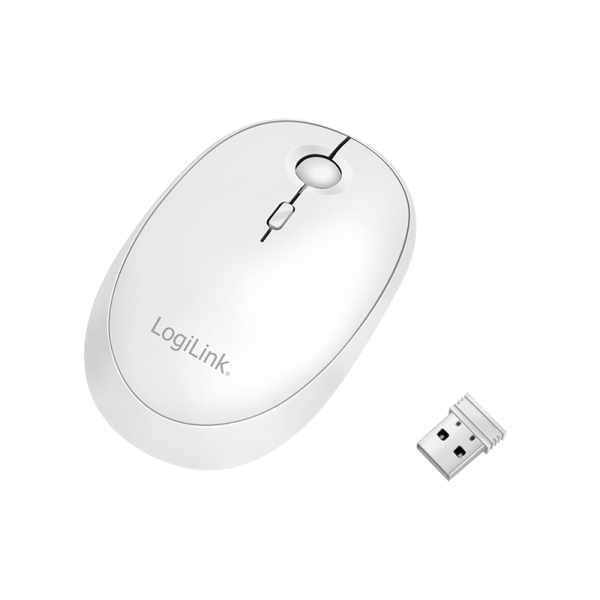 Mouse, Bluetooth & Wireless 2.4 GHz dual mode, optical, white