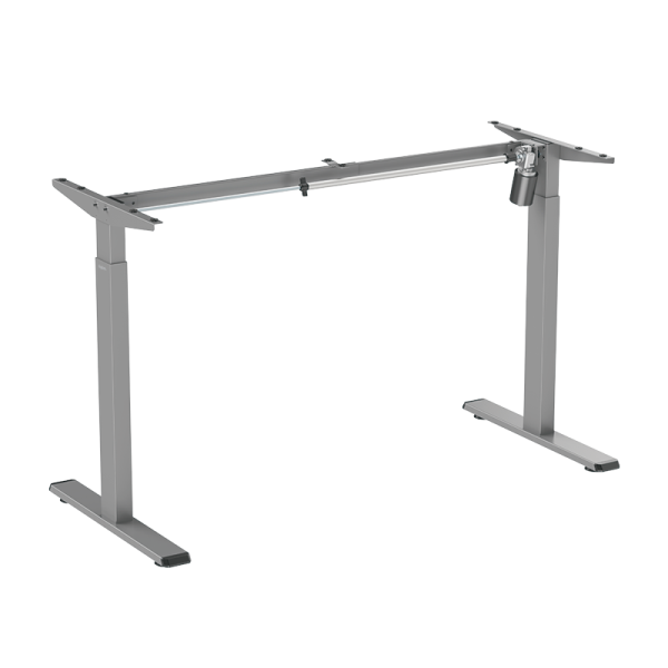 Sit-Stand desk frame, single motor, easy-use controller, grey