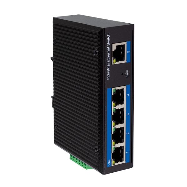 Industrial Fast Ethernet PoE Switch, 5-Port 10/100 Mbps