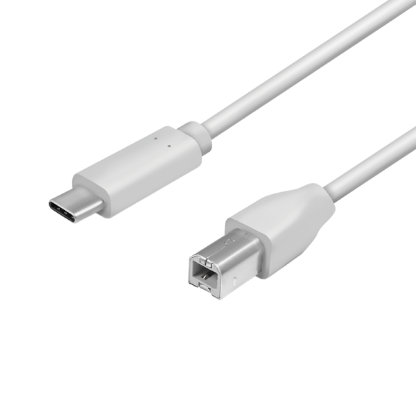 USB 2.0 Anschlusskabel, USB-C Stecker zu USB-B Stecker, 2m