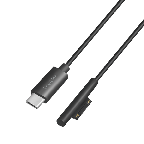 USB-C zu Microsoft Surface Ladekabel, schwarz