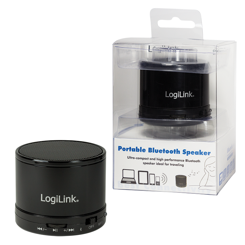 LogiLink SP0016 Portabler Aktivlautsprecher mit Akku orange 