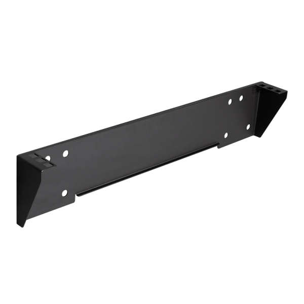 19" Vertical wall mount bracket / Under desk mount, 1U, black
