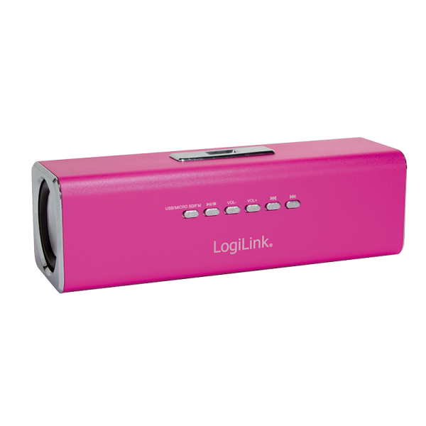 DiscoLady Soundbox mit MP3-Player und FM-Radio, pink