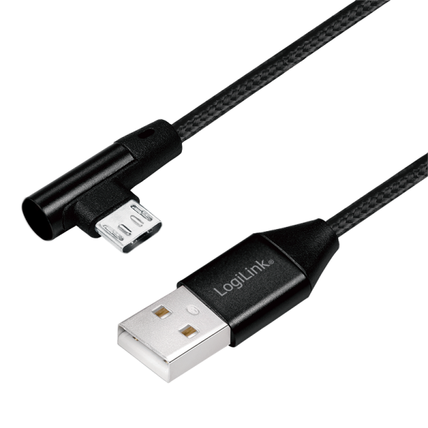 USB 2.0 zu micro-USB (90° gewinkelt) Stecker, 0,3m