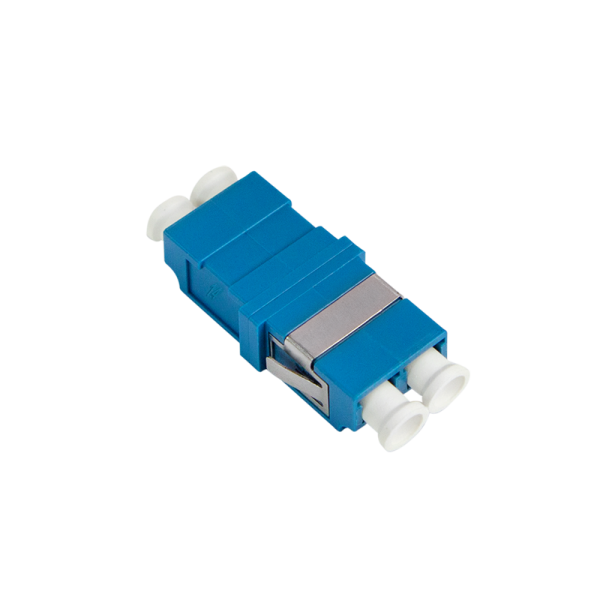 Glasfaser Kupplung LC Duplex Singlemode, ohne Flansch, blau