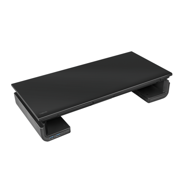 Tabletop monitor riser, 520 mm long, foldable, 3port Hub