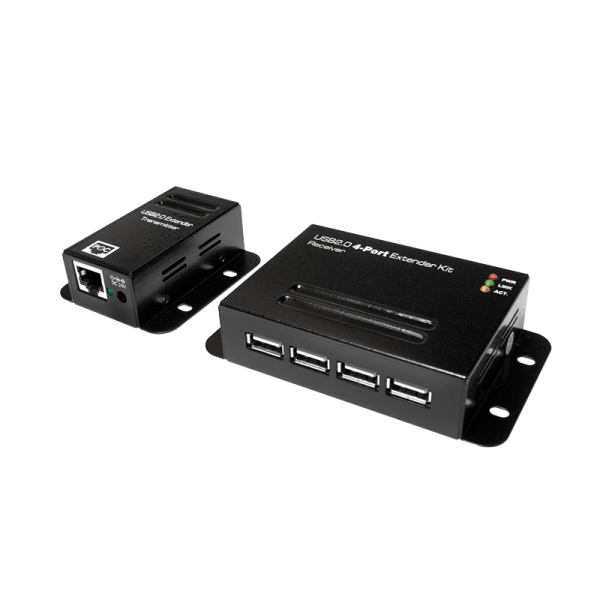 USB 2.0 Cat.5 Extender bis zu 50m mit 4 Port Hub