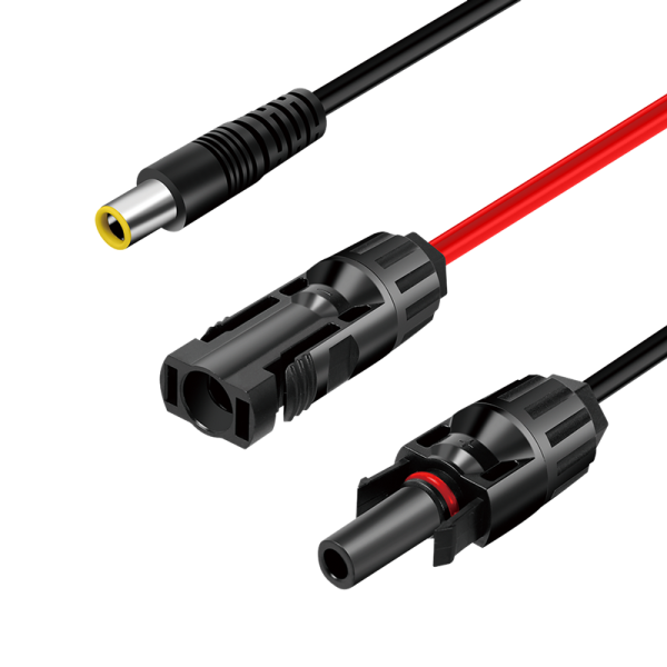 Solar adapter cable, DC7909/M to 2x MC4/MF, CU, black/red, 0.3 m