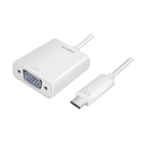 USB 3.2 Gen 1-Adapter, USB-C/M zu HD15/F, 1080p, weiß, 0,14 m