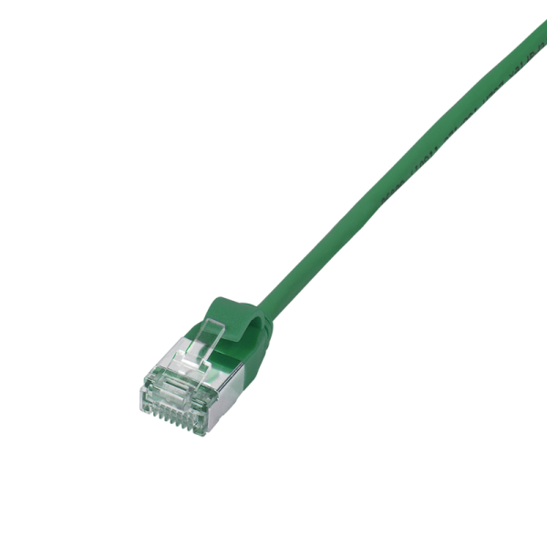 Patch cable Cat.6A TPE SlimLine green 0,5m