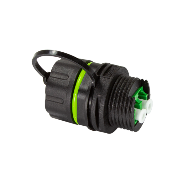 Waterproof fiber optic Duplex LC connector with dust cap