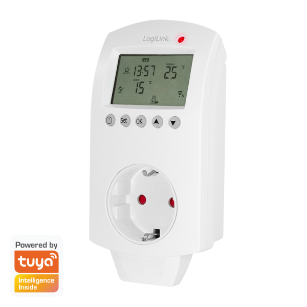 WiFi Smart thermostat socket, Tuya compatible, CEE 7/3