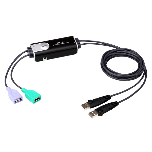 2-Port USB Boundless Kabel KM Switch