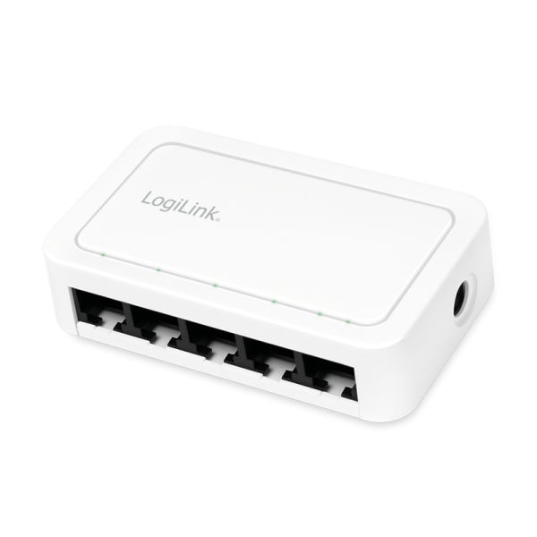 Desktop Gigabit Ethernet Switch 5-port, plastic case, white