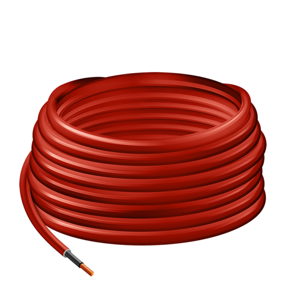 Solar installation cable, H1Z2Z2-K, 6 mm², CU, red, 25 m