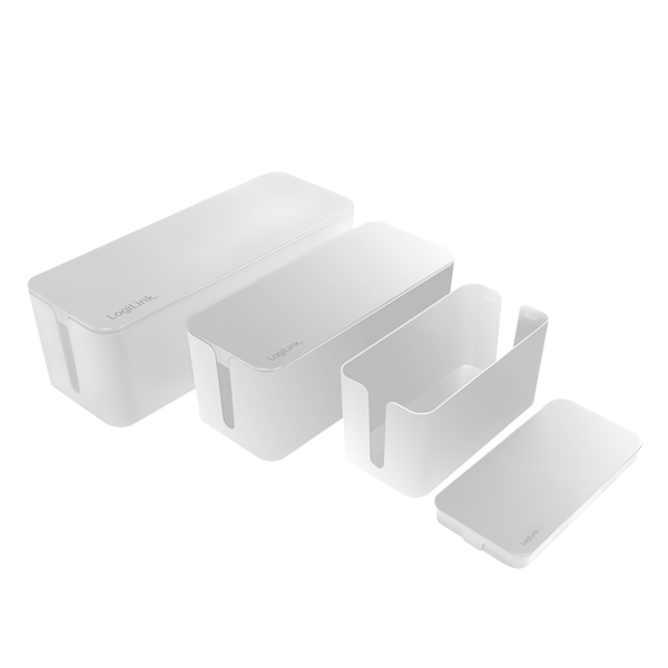 Cable box set, 3 sizes, white