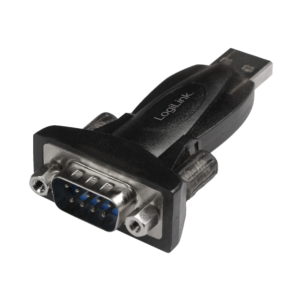 USB 2.0 adapter, USB-A/M to DB9 (RS232)/M, black