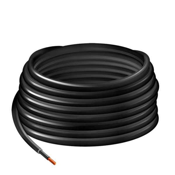 Solar installation cable, H1Z2Z2-K, 6 mm², CU, black, 25 m