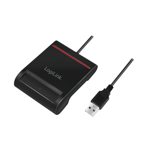 USB 2.0 Smart-ID-Kartenleser, schwarz