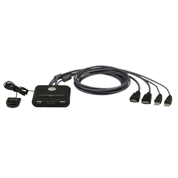 2-Port USB FHD HDMI Cable KVM Switch