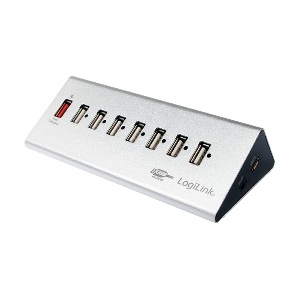 USB 2.0 High Speed Hub 7-Port + 1x Schnell-Ladeport