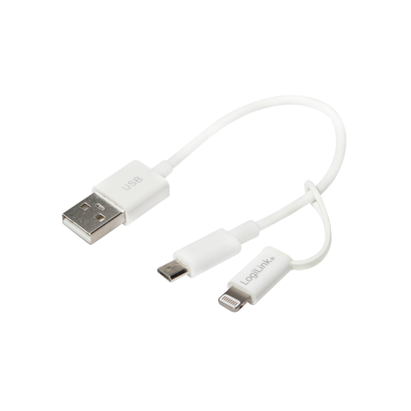 USB auf Micro USB Sync- und Ladekabel mit Lightning Adapter
