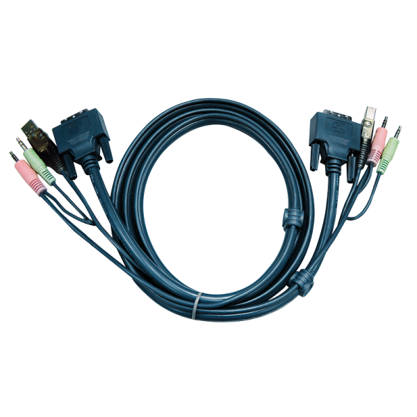 USB-DVI-D-Dual-Link-KVM-Kabel, 1,8m