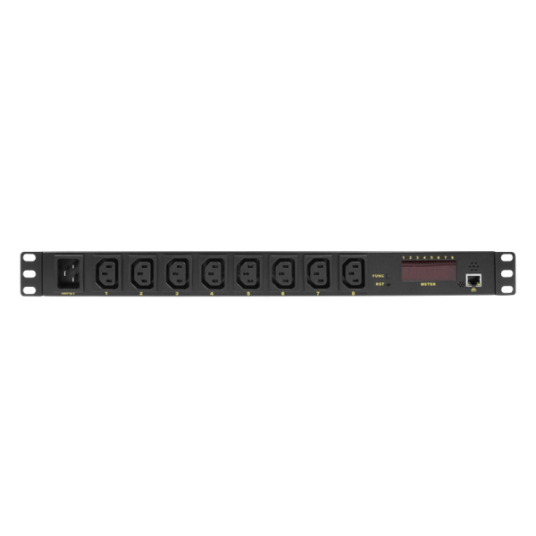 19" PDU control unit 8 x C13, 1U, black