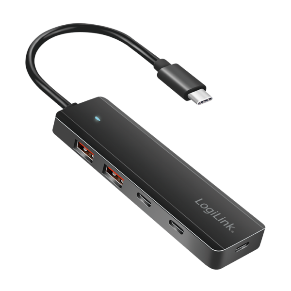 USB 3.2 Gen 2 Hub, 2-port, 2x USB-A & 2x USB-C, black