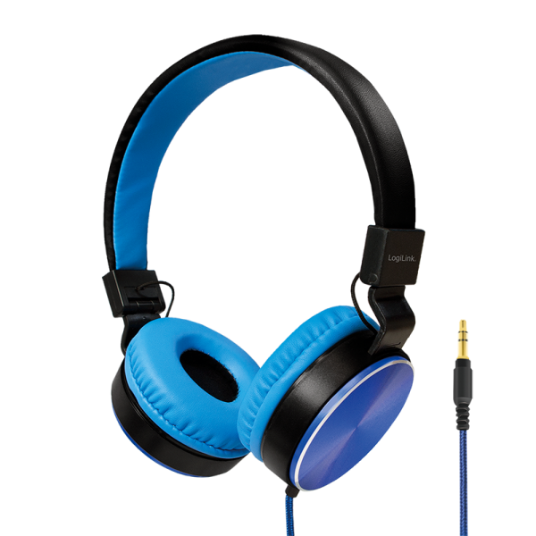 Headphone Stereo, On-Ear, 1x 3.5mm, blue